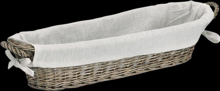 Actual product image Zeller Present Baguette basket with bag, wicker/canvas