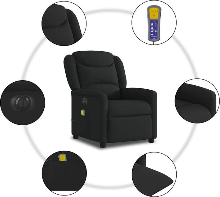 Produktbild VidaXL Massagesessel Elektrisch Schwarz Stoff