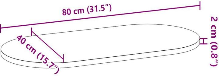 Actual product image VidaXL Lyndsey (80 x 40 x 2 cm)
