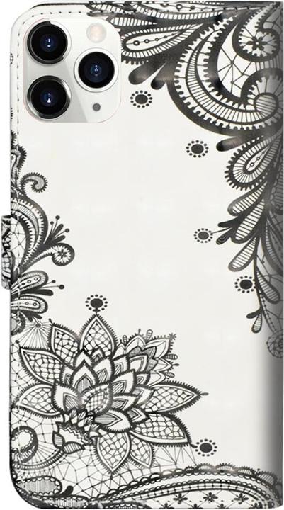 Immagine prodotto Cover-Discount iPhone 12 mini - custodia effetto glitter fiori nero (Apple iPhone 12 mini)