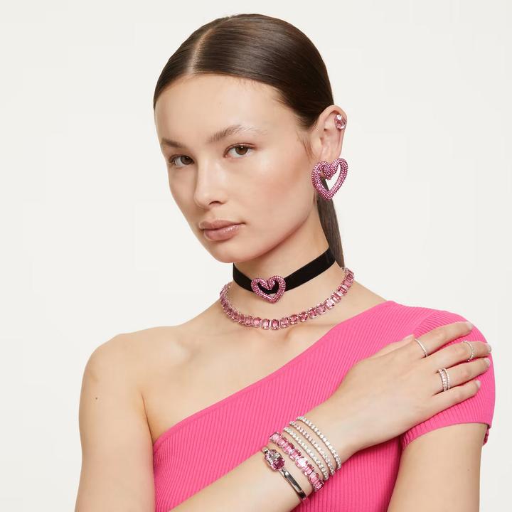 Immagine prodotto Swarovski Bracciale tennis Matrix taglio rotondo rosa (16.50 cm, Metallo Swarovski)