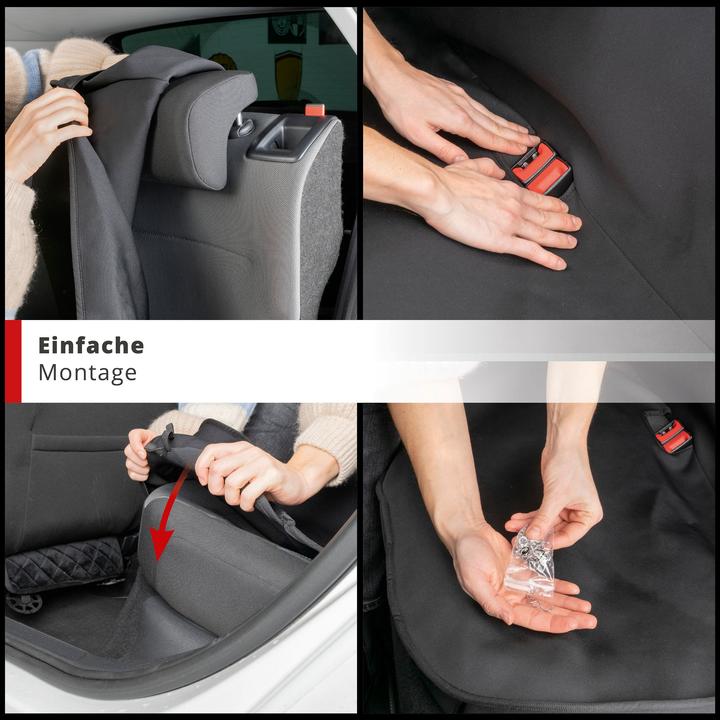 Actual product image Walser Car Seat Cover Neoprene, Car Seat Cover for Back Seat, Black