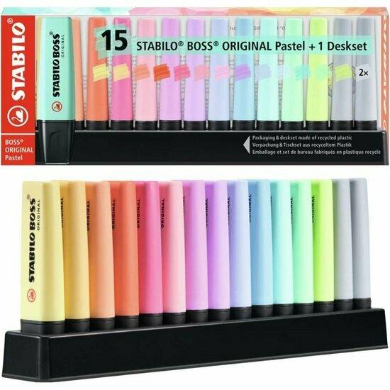 Produktbild STABILO BOSS ORIGINAL Textmarker (Sortiert, 5 mm, 15 x)