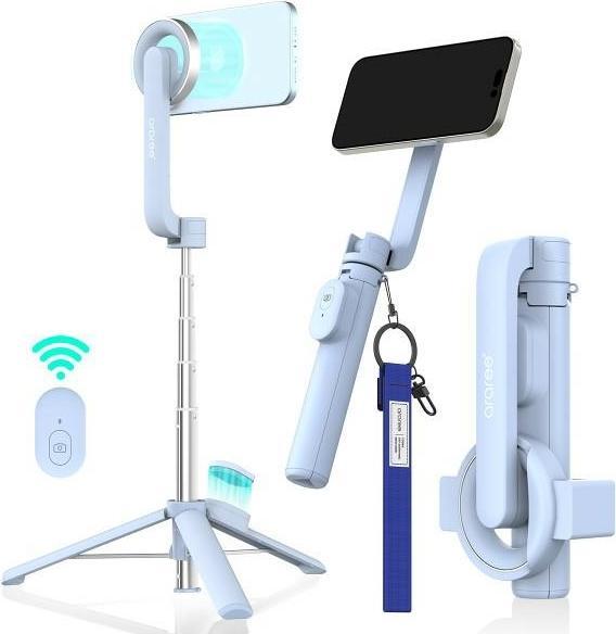 Image du produit Araree Selfie Stick Bluetooth Magfie Pod niebieski/blue MagSafe Tripod AR60-01727C