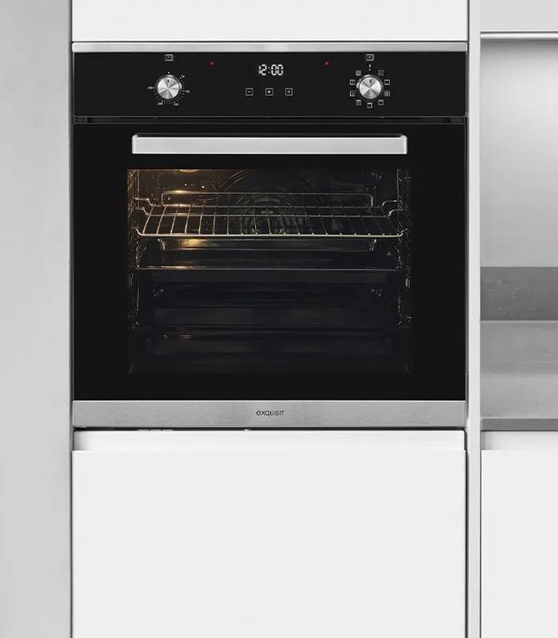 Produktbild Exquisit EBE76-9-H-020 inox, Einbaubackofen