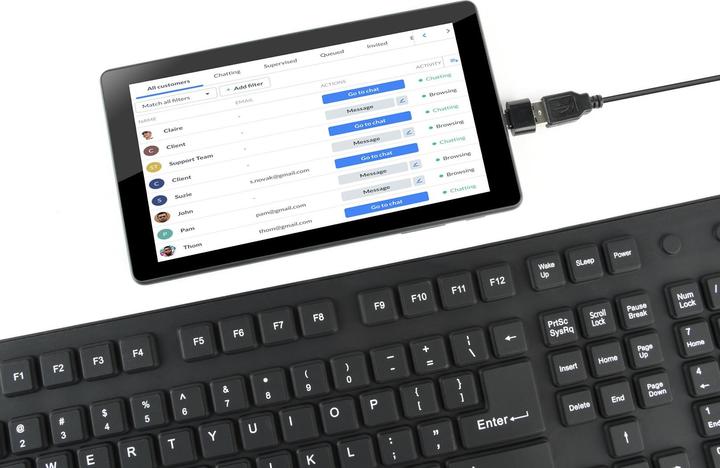 Actual product image Gembird FLEXIBLE USB ENG/Juodas KB-109F-B (DE, Cable)