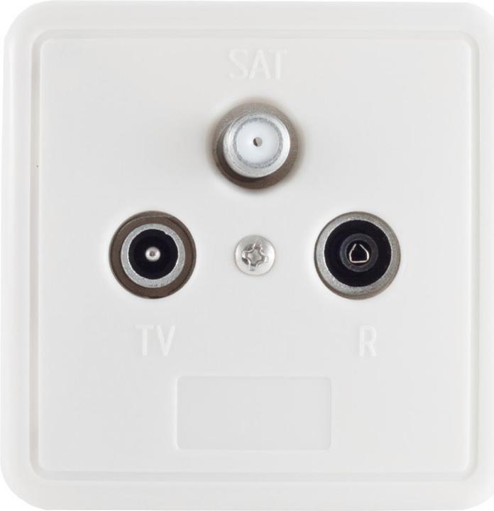 Produktbild Shiverpeaks ®-BASIC-S--Antennensteckdose, BK+SAT, Stich., digi, Sonder., Rück.,DC 1 dB, 3-fach Set weiss (1 dB, Antennenkabel)