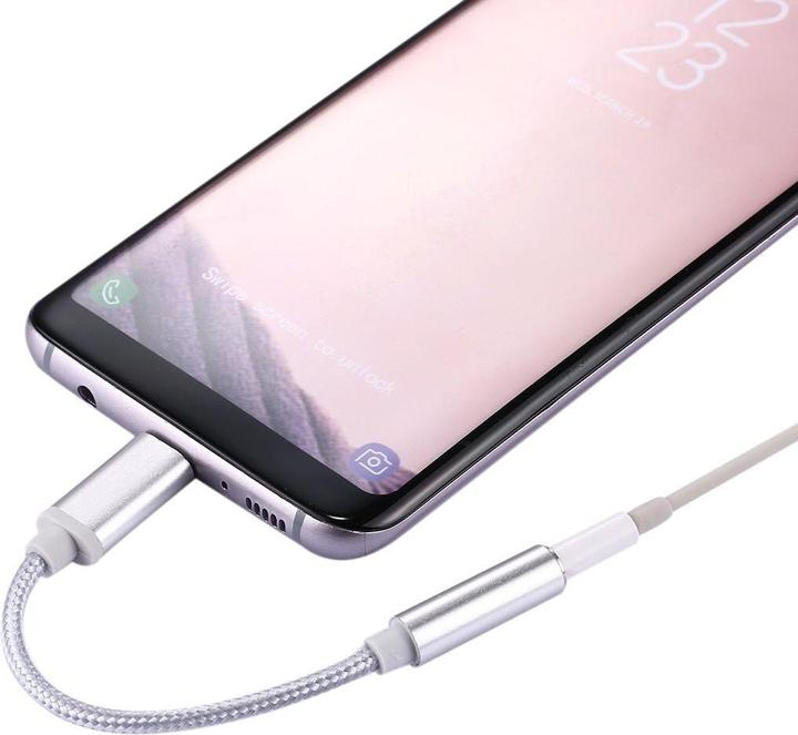 Immagine prodotto Calitron Adattatore audio cavo convertitore USB-C - Tipo C, argento (0.10 m, USB 3.2 Gen 1)