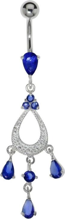 Actual product image Bijouteria Bellypiercing (Surgical steel 316L, Silver 925, Zirconia)