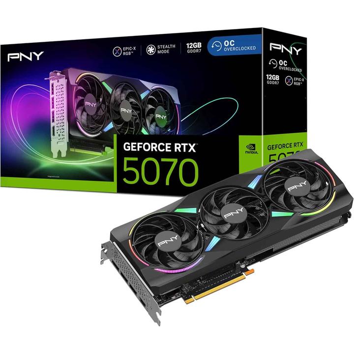 Actual product image PNY GeForce RTX 5070 Epic-X RGB OC (12 GB)