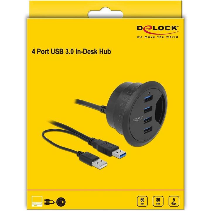 Actual product image Delock Desktop Hub 4 Port USB 3.0 (USB-A, 4 Ports)