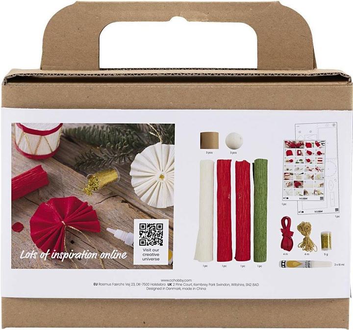 Image du produit Creativ Company Kit de bricolage boules de Noël en papier crépon