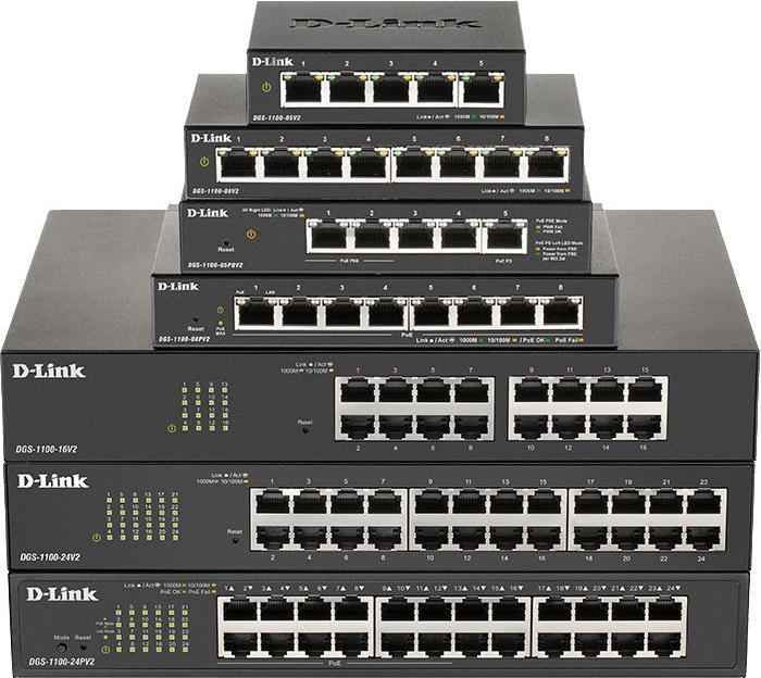 Actual product image D-Link EasySmart Switch DGS-1100-08P (8 Ports)