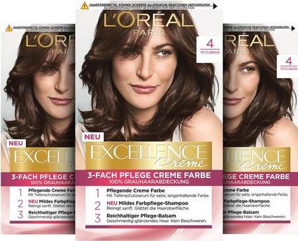 Image du produit L'Oréal Paris Loreal, Excellence -Crème, teinture pour cheveux 4, 1 pièce (4)