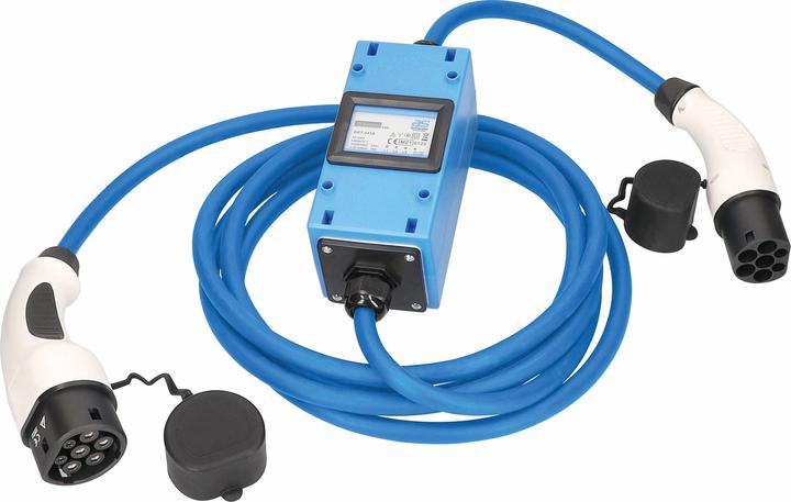Produktbild As - Schwabe Elektroauto Ladekabel Mode 3 Typ 2 mit Stromzähler (Typ 2, 11 kW, 16 A, 5 m)