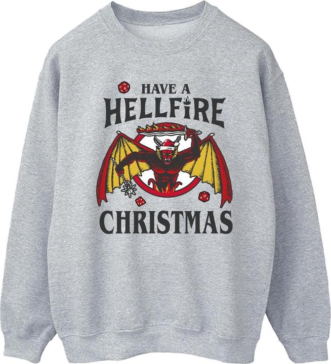 Netflix Stranger Things Hellfire Christmas Sweatshirt (L)