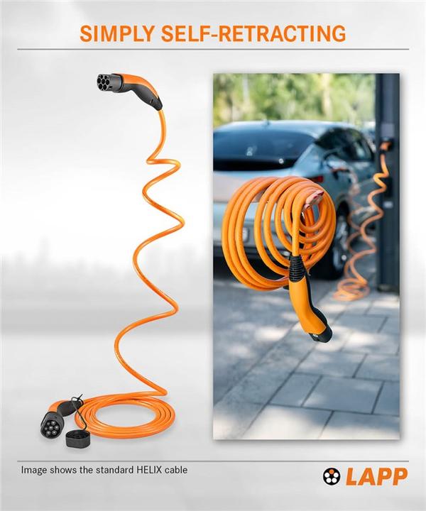 Immagine prodotto Lapp Mobility Selbstaufrollendes Ladekabel Typ 2, bis zu 22 kW, 7 m, orange (Tipo 2, 22 kW, 32 A, 7 m)