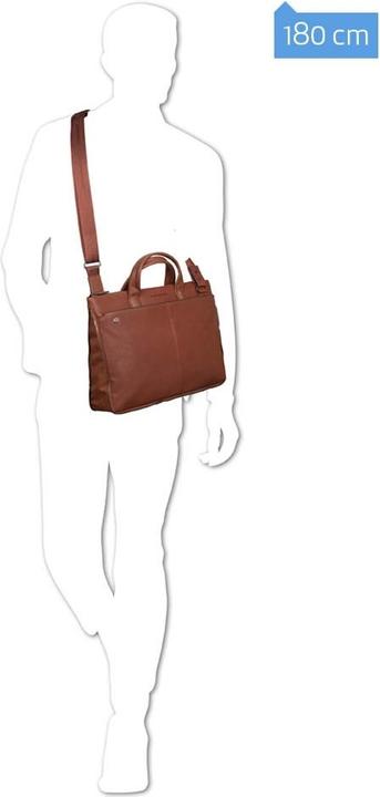 Actual product image Piquadro Black Square - Slim 15" inch laptop bag (15")