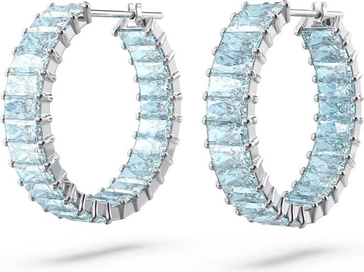 Produktbild Swarovski Matrix Kreolen Baguette Schliff Blau (Swarovski Metall)