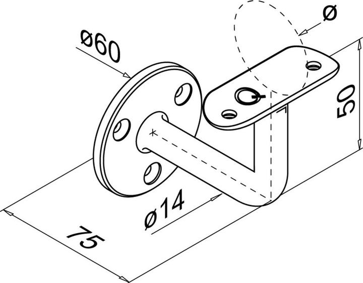 Produktbild Q-Railing Handlaufstützen Q-LINE® (Edelstahl V2A)