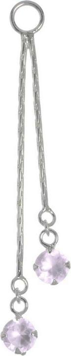 Image du produit Bijouteria Pendentif de piercing ventre (Argent 925, Cristallin)