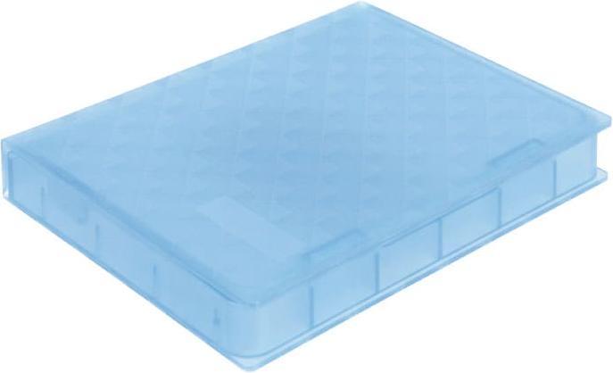 Produktbild LogiLink HDD-Box für externe 2.5" Festplatten, blau Schutzbox, trop- und wasserrestistent, verschliessbar