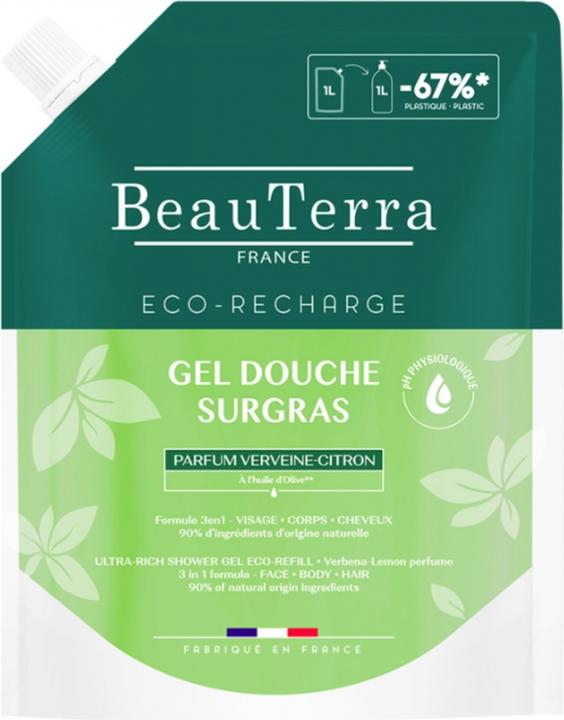 BeauTerra Duschgel reichhaltig Zitronenverbene (1000 ml)