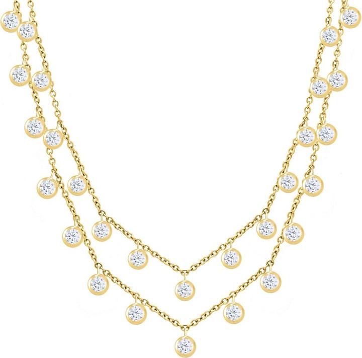 Candy Halskette Zelda, 925 Sterling Silber, vergoldet (925 Sterling Silber, 18k vergoldet, 42 - 45 cm)