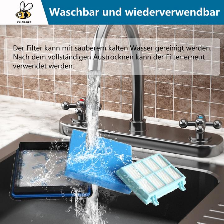 Produktbild Flickbee Filterset 3 in 1 für Philips PowerPro Compact wie FC8010/02