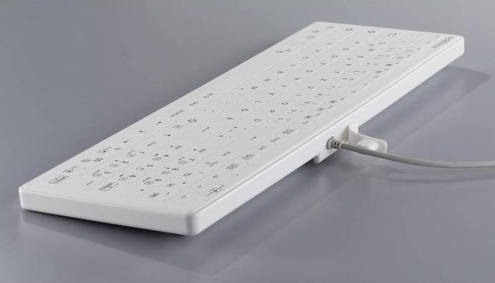 Actual product image Renkforce RF-WPIK-500 USB Hygiene-Tastatur Deutsch, QWERTZ, Windows® Weiss Siliko (DE, Cable)