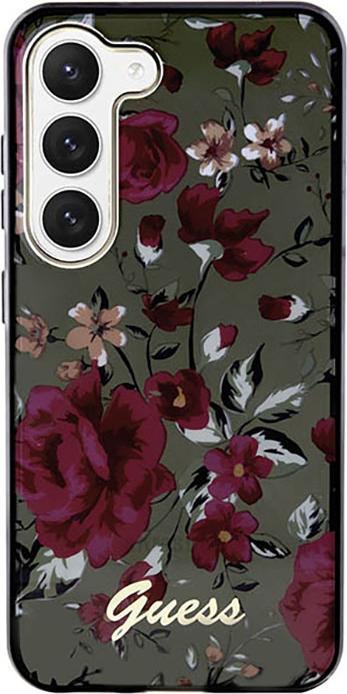 Image du produit Guess GUHCS23SHCFWSA S23 S911 vert/kaki hardcase Collection Flower (Samsung Galaxy S23)