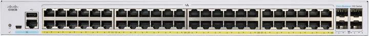 Actual product image Cisco PoE+ Switch CBS350-48FP-4X-EU 52 Port (48 ports)