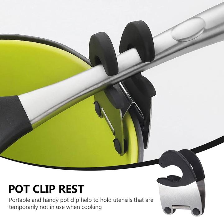 Actual product image ASMI Stainless steel silicone pot and wooden spoon holder