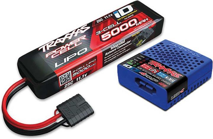 Traxxas USB-C 4A LADEGERÄT + LIPO 5000MAH 3S 11,1V SET MIT ID-AKKUERKENNUNG (11.10 V, 5000 mAh)