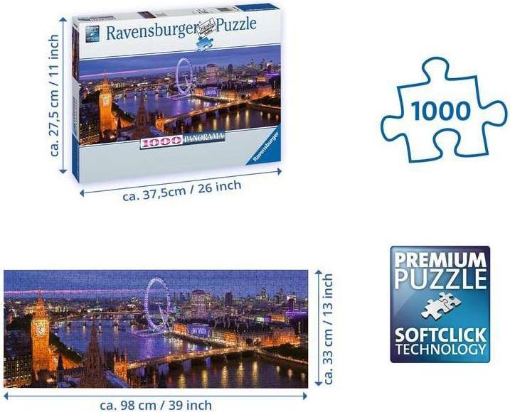 Actual product image Ravensburger London by night panorama puzzle (1000 pieces)