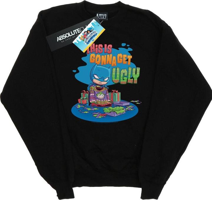 Super Friends Batman Joker Christmas Jumper Sweatshirt (M)