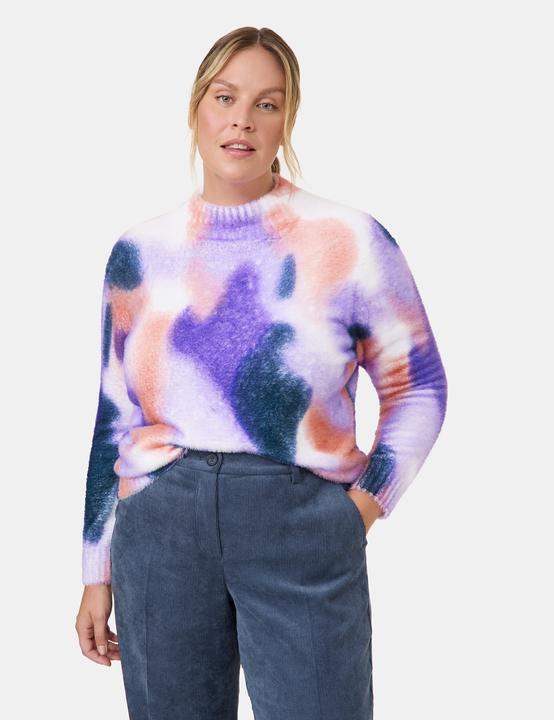 Produktbild Samoon Kuscheliger Pullover mit Print Pullover Langarm Rundhals - 64022 (52)