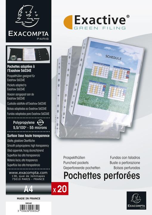 Produktbild Exacompta Prospekthüllen (A4, 20 x)