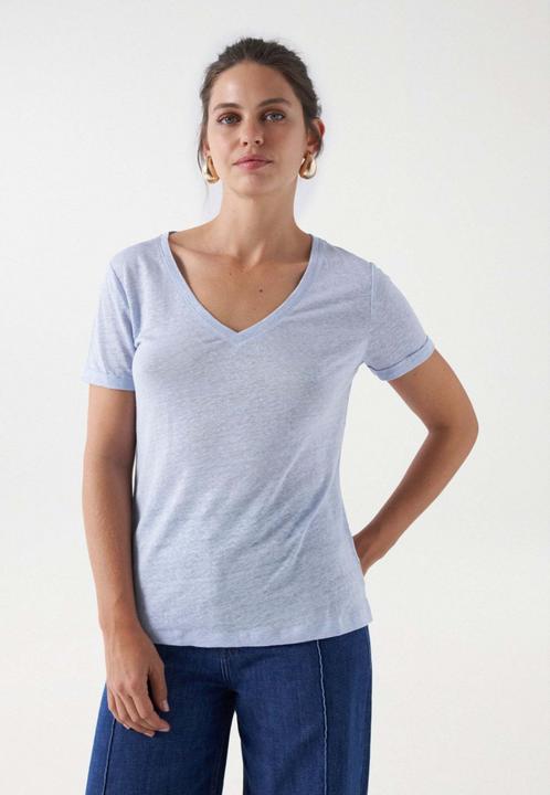 Produktbild Salsa Jeans T-Shirts Linen V-Neck T-Shirt (L)