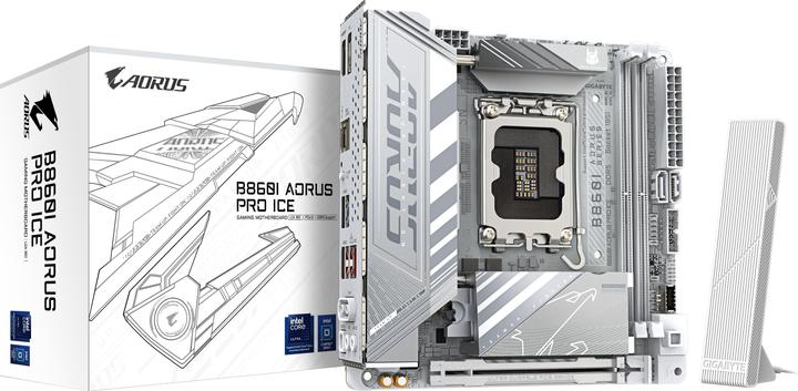 Actual product image Gigabyte B860I AORUS PRO ICE (LGA 1851, Intel B860, Mini-ITX)