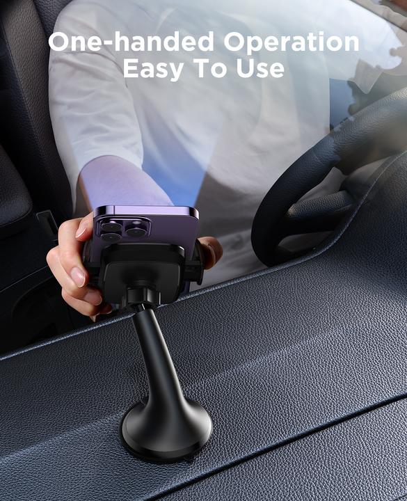 Image du produit Joyroom Porte-appareil mobile 360° avec coupelle d'aspiration pour pare-brise et interface entreprise - Noir