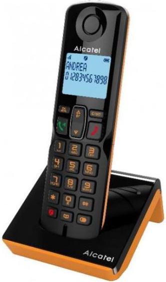 Alcatel S280 SOLO ORANGE Téléphone DECT Identification de l'appelant Noir, Orange