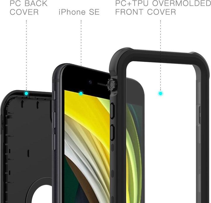 Image du produit Redpepper iPhone SE / 8 / 7 Housse étanche noire (Apple iPhone SE (2ème génération), Apple iPhone SE (3ème génération), Apple iPhone 8, Apple iPhone 7)