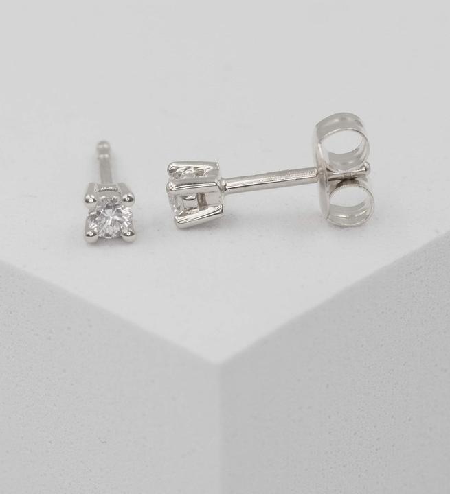 Image du produit Muau Boucles d'oreilles monture 4 poignées (Or blanc)