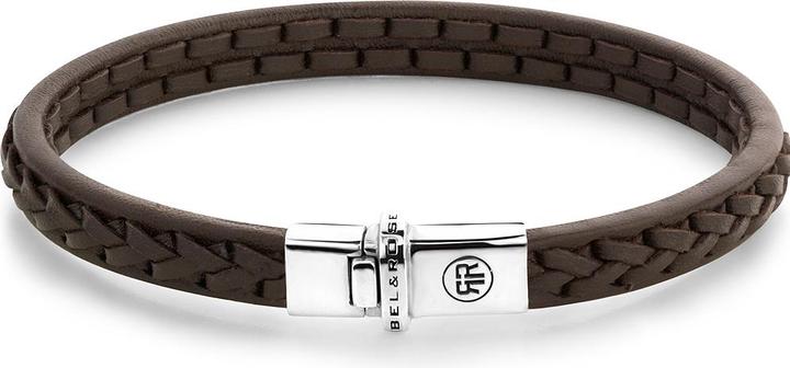Immagine prodotto Rebel & Rose Bracciale a filo singolo RR-L0143-S-L Uomo (19 cm, Plata Esterlina 925, Piel de becerro)