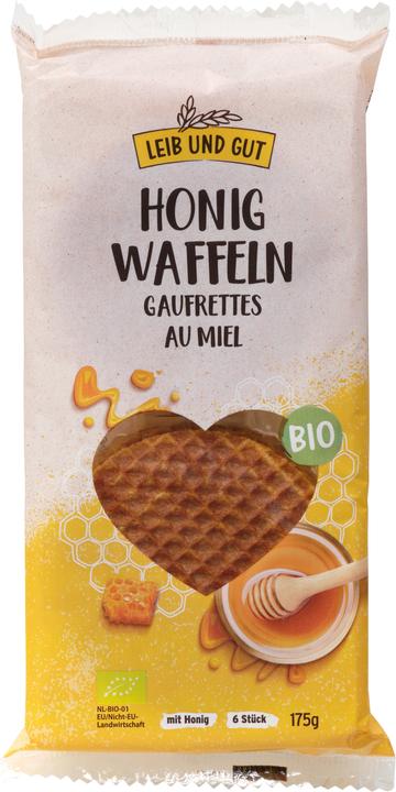 Image du produit Leib und Gut Gaufrettes au miel bio 175 g (12 pcs, 175 g)