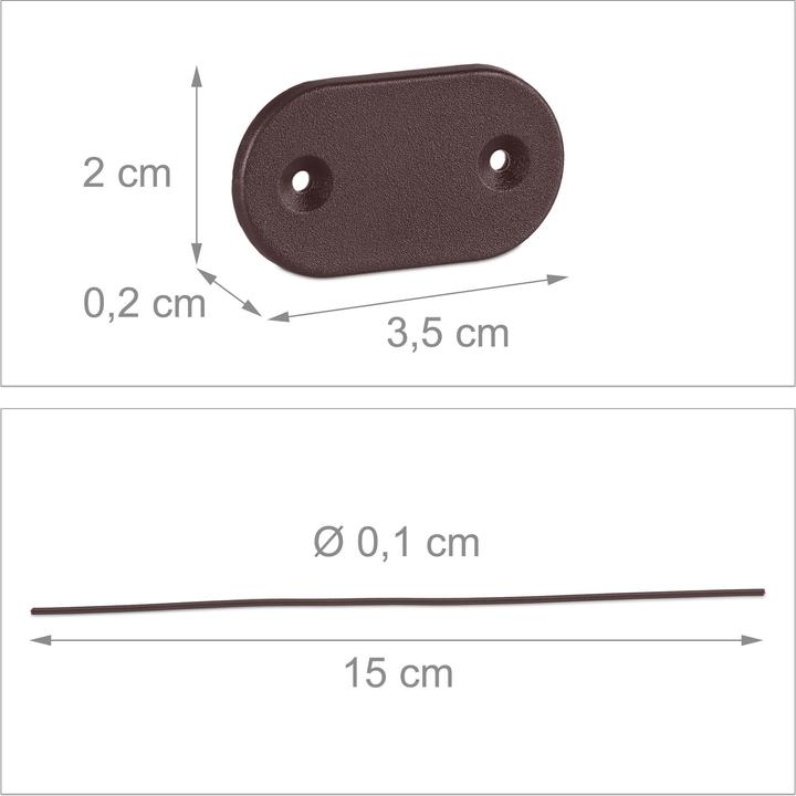 Immagine prodotto Relaxdays Attacco per schermo privacy da 52 pezzi (10 cm)