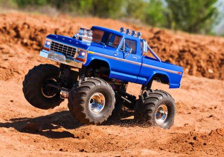 Produktbild Traxxas TRX-4MT FORD F150 4X4 BLAU 1/18 MONSTER-TRUCK RTR BRUSHED, MIT AKKU UND USB LADEGERÄT (RTR Ready-to-Run)