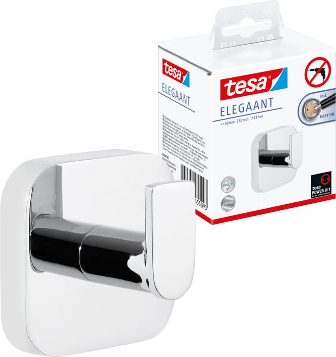 Actual product image tesa ELEGAANT Towel hook incl. adhesive solution without drilling