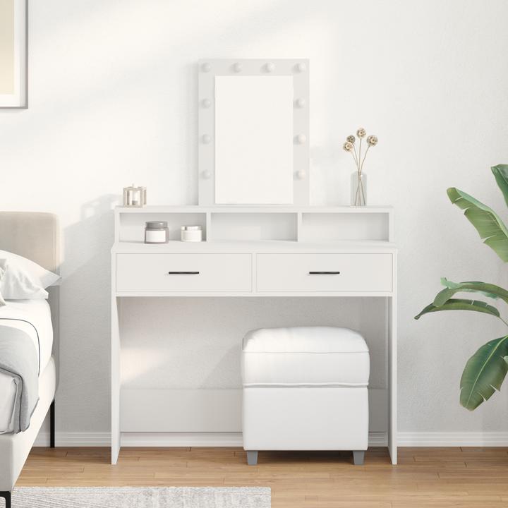 Immagine prodotto VidaXL Tavolino da toilette Bianco MDF 100 x 41 x 140 cm Tavolino da toilette